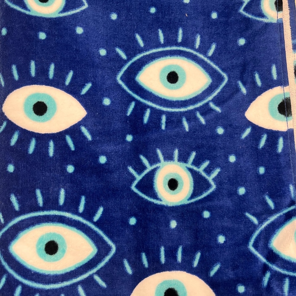 Evil Eye Blue Beach Towel